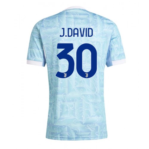 Camisa de Futebol Juventus Jonathan David #30 Equipamento Secundário 2025-26 Manga Curta